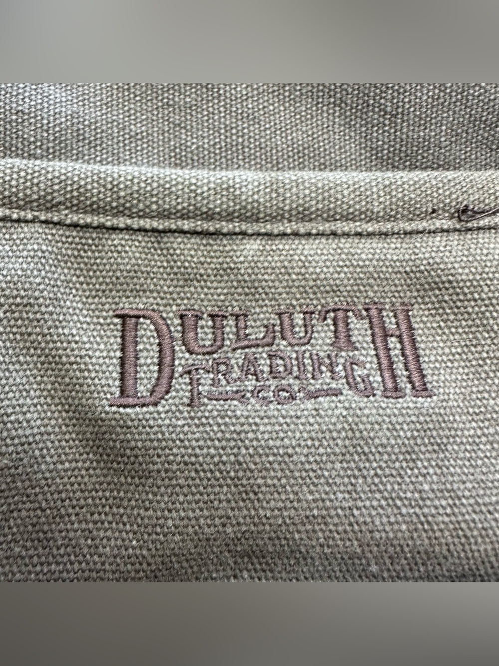 Duluth Trading Co. Canvas Tote Bag Zip Multipocket Brown - Picture 5 of 15